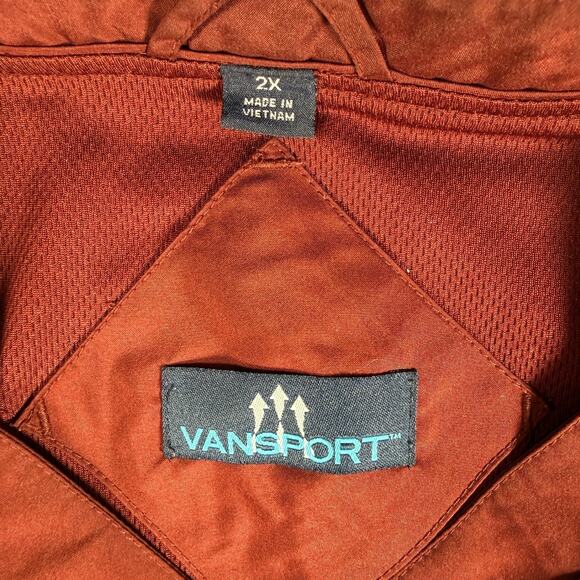 Vtg Vansport Virginia Tech Hokies Jacket Men 2x Maroon Pullover Windbreaker - Picture 3 of 10